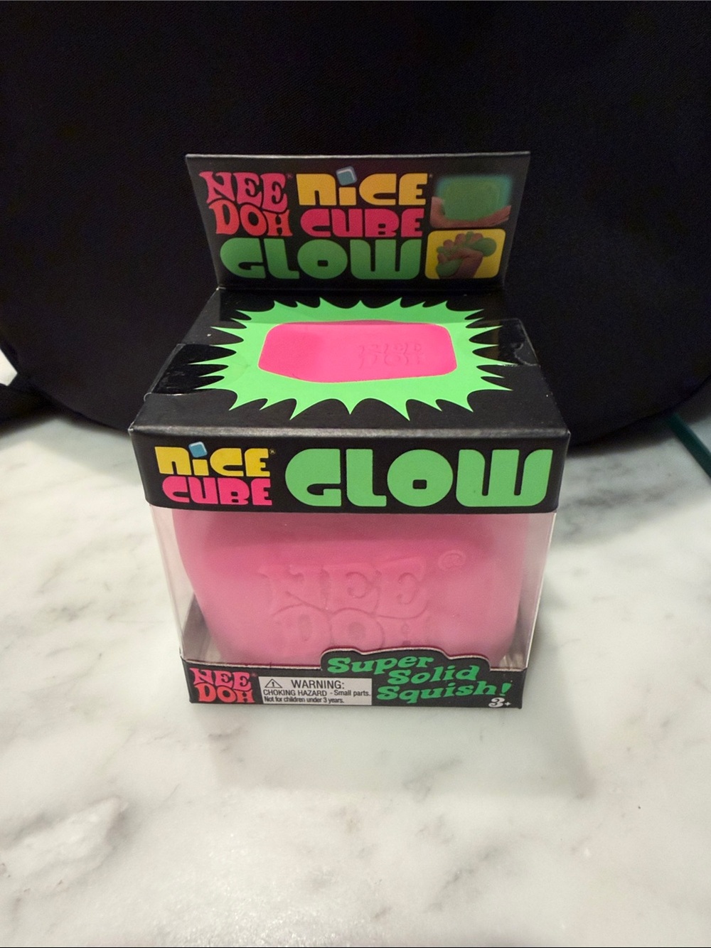 NeeDoh Nice Cube Glow Kids Squishy Bath Toy - Pink